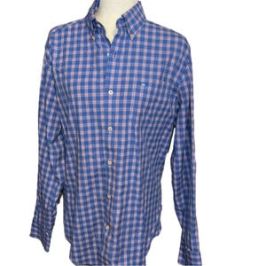 Southern Tide Cotton Spandex Blend Button Long Sleeve Plaid Shirt M